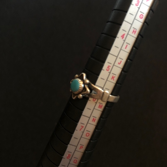 Sterling silver signed turquoise ring navajo western - Picture 5 of 9